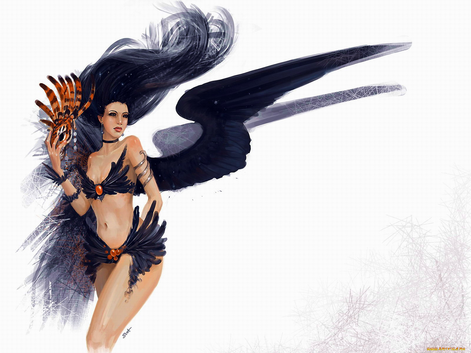 raven, angel, , 